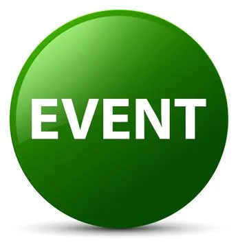 Event green round button Illustrazione stock