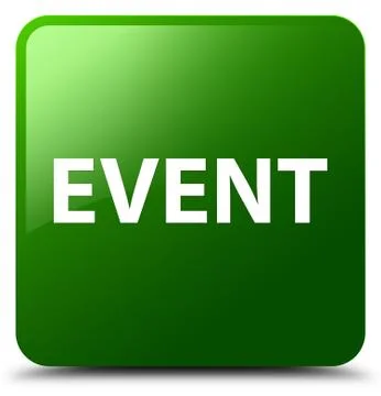 Event green square button Stock Illustration