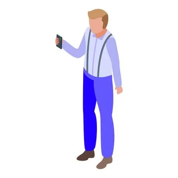 Event guest icon, isometric style Illustrazione stock