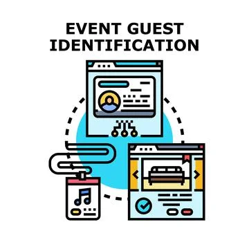Event guest identification and digital access management Stock Illustration