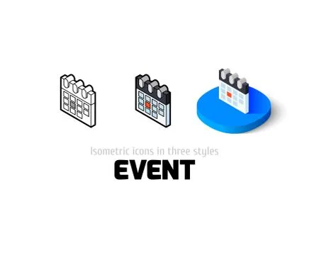 Event icon in different style Stock Illustration