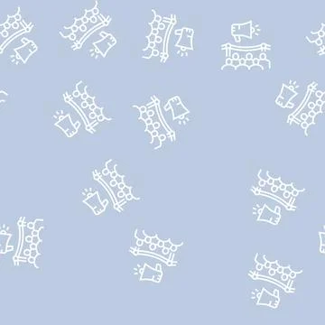 Event introduction line seamless pattern Illustrazione stock