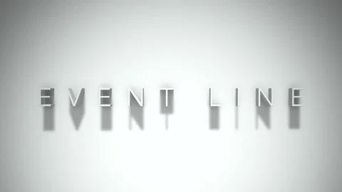 Event line 3D title animation with shadows on a white background Stock Footage 297381522