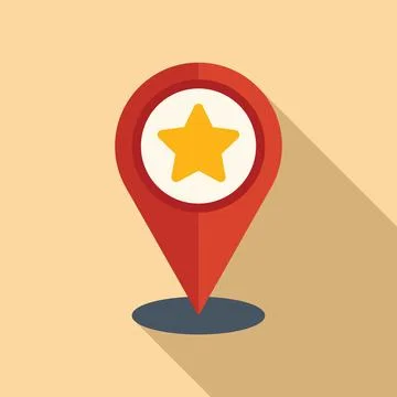 Event location icon flat vector. Business manager Ilustração Stock
