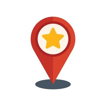 Event location icon flat vector. Business manager Ilustração Stock