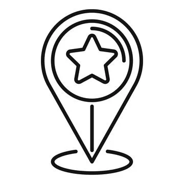 Event location icon outline vector. Business manager Ilustração Stock
