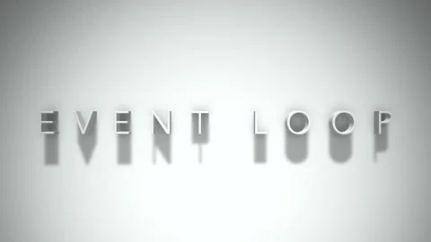 Event loop 3D title animation with shadows on a white background Stock Footage 297268630