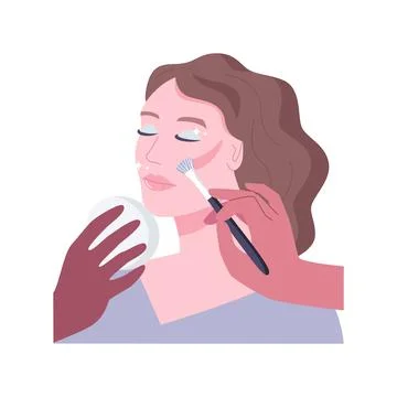 Event makeup isolated cartoon vector illustrations. Ilustración de archivo