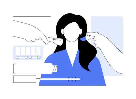 Event makeup isolated cartoon vector illustrations. Ilustración de archivo