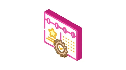 Event management business process isometric icon animation Stock Footage 327284220