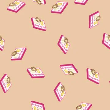 Event management business process isometric icon seamless pattern Illustrazione stock