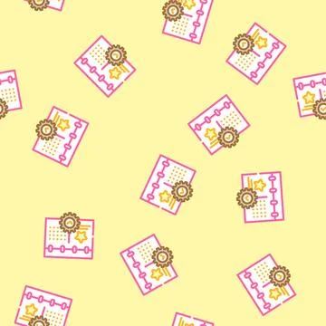Event management business process vector seamless pattern 스톡 일러스트
