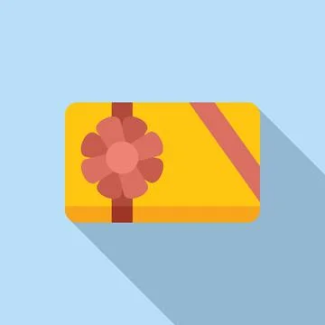 Event management gift icon flat vector. Work task 스톡 일러스트