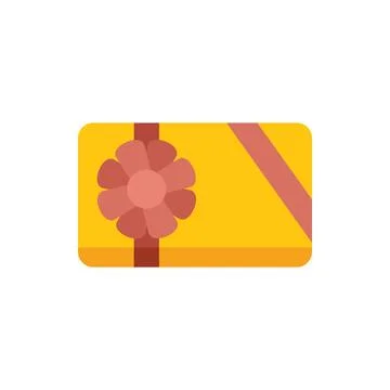 Event management gift icon flat vector. Work task Illustrazione stock