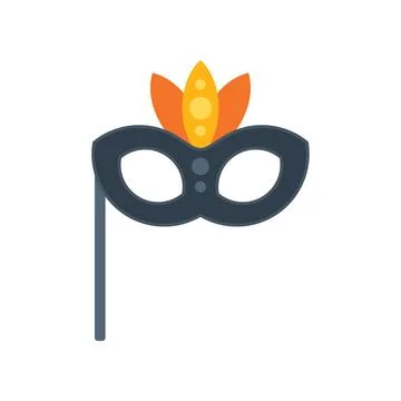 Event management mask icon flat vector. Time manager Ilustração Stock