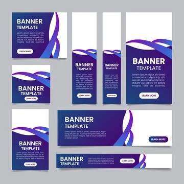 Event management services promo web banner design template Stock-Illustration