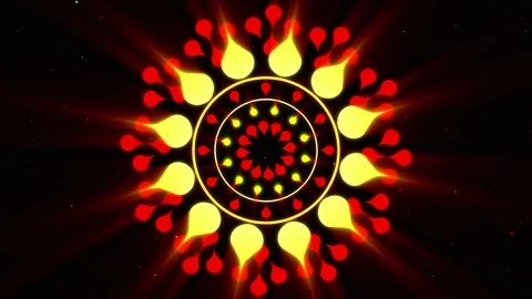 Event Mandala Lights VJ Loops 01 Video stock 106028386