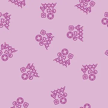 Event marketing line seamless pattern Illustrazione stock