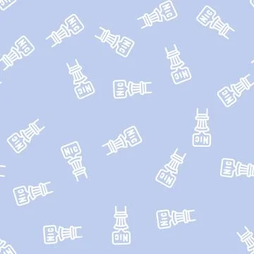 Event marketing line vector seamless pattern Illustrazione stock