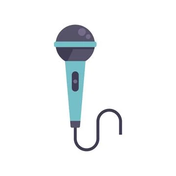 Event microphone icon flat vector. Calendar manager Ilustração Stock