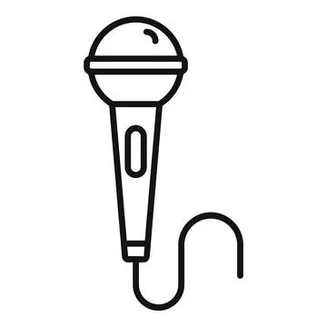 Event microphone icon outline vector. Calendar manager Ilustração Stock