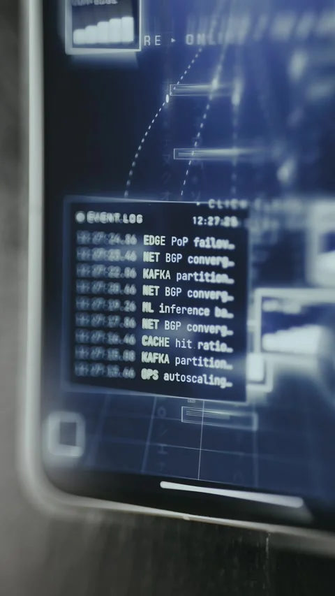 Event monitoring dashboard for distributed database systems Vídeo Stock 335485271