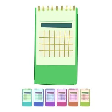 Event office calendar vector cartoon graphic Stock Illustration