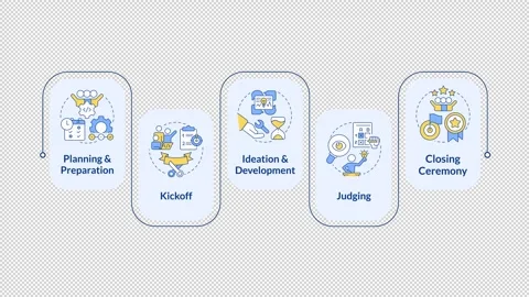 Event organization infographic animation rectangle Stock Footage 289627507