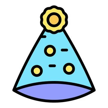 Event party hat icon vector flat Illustrazione stock