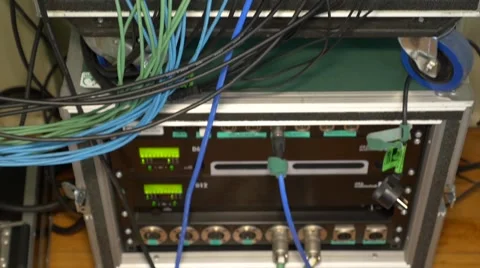 Event Patch Bay Rack 库存影片 40320720