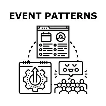 Event patterns and planning for audience engagement Stock Illustration