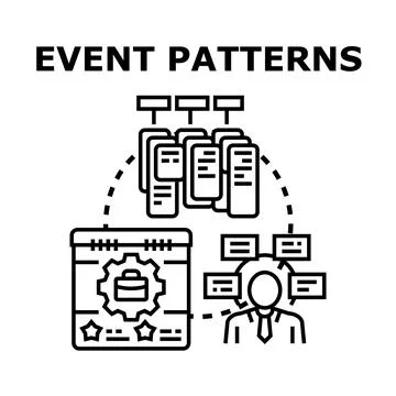 Event patterns organizing business analysis planning Stock Illustration