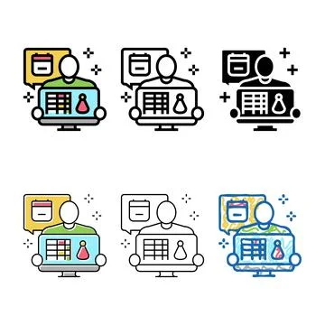 Event planner color range icon vector Stock-Illustration