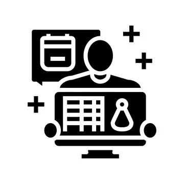 Event planner glyph icon vector illustration 스톡 일러스트