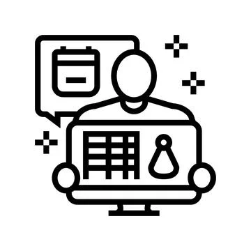 Event planner line icon vector illustration 스톡 일러스트