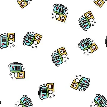 Event planner vector seamless pattern Illustrazione stock