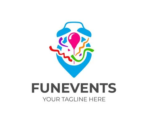 Event planning logo design. Event organization agency vector design Stock Illustration