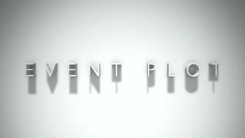 Event plot 3D title animation with shadows on a white background Stock Footage 297383313
