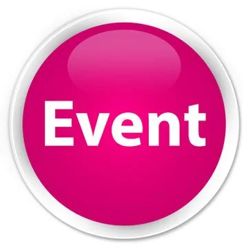 Event premium pink round button Illustrazione stock