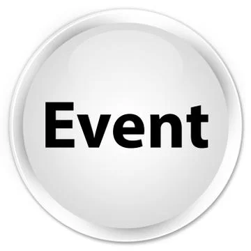 Event premium white round button Stock Illustration