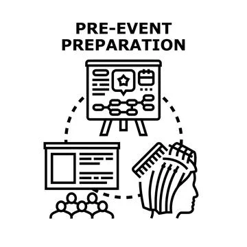 Event preparation planning and personal team readiness 스톡 일러스트