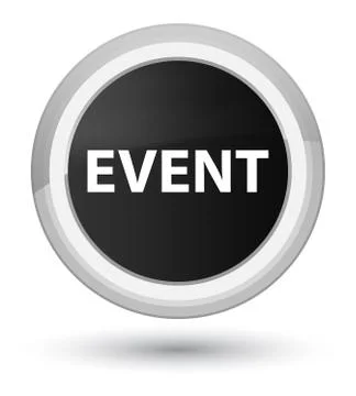Event prime black round button Stock Illustration