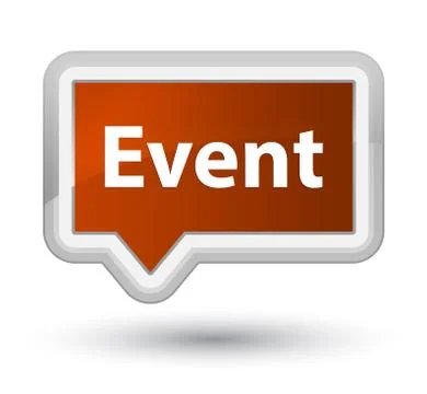 Event prime brown banner button Stock Illustration