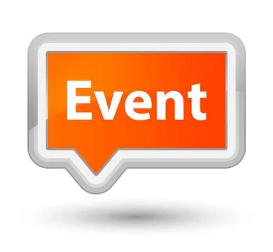Event prime orange banner button Illustrazione stock