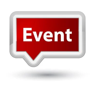 Event prime red banner button Illustrazione stock