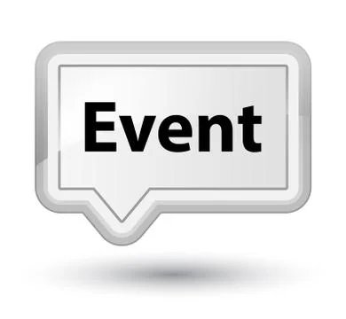 Event prime white banner button Stock Illustration