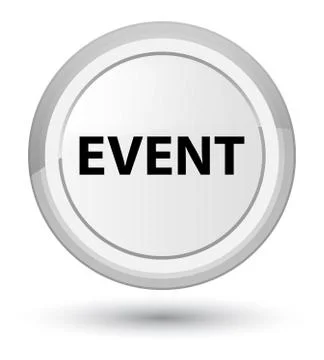 Event prime white round button Stock Illustration
