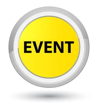 Event prime yellow round button Stock Illustration