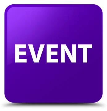 Event purple square button Stock Illustration
