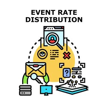 Event rate distribution analysis and marketing strategy 스톡 일러스트